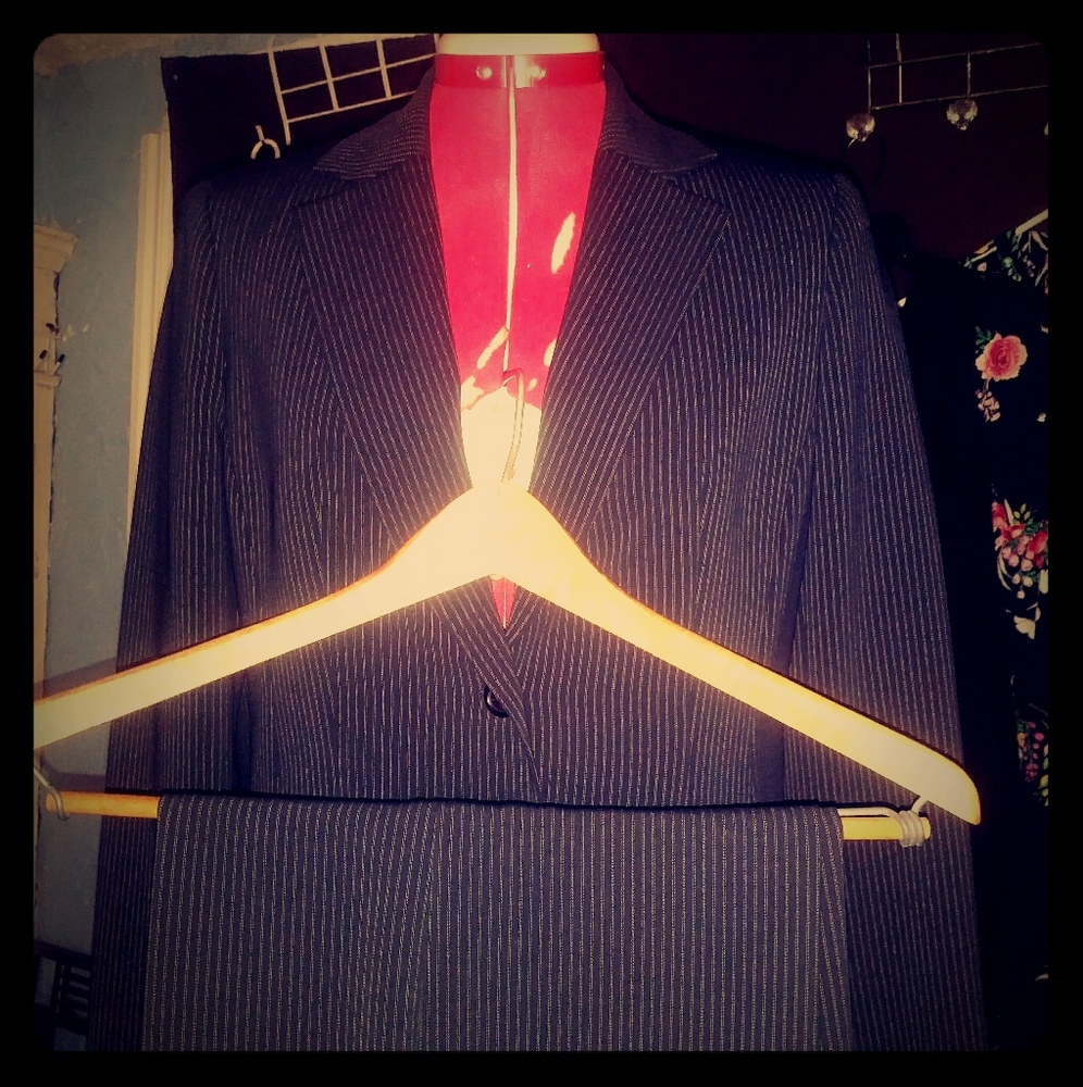 Black Pinstripe Suit